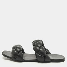 Miu Miu Black Woven Leather