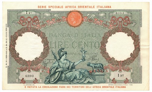 100 lire capranesi - lire, aquila