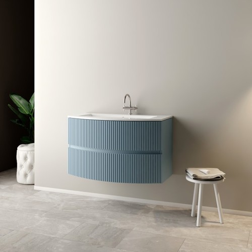 Mobile bagno sospeso curvo - sospeso,