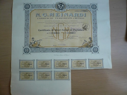 Certificato azionario g - certificato,