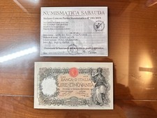 BANCONOTA REGNO D' ITALIA LIRE 50 BUOI 1 7 1918 R2 MOLTO RARA certificato qSPL