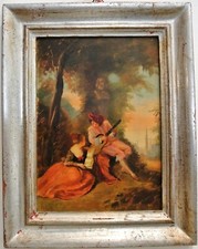 Quadro Olio su legno, coppia