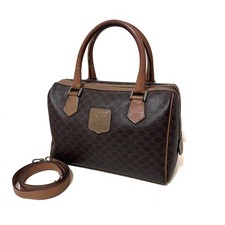 Borsa a mano CELINE 2 vie Boston borsa a tracolla marrone PVC Macadam M13 dal Giappone