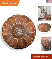 Moroccan leather pouf - pouf,