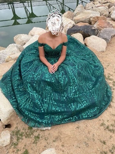 Abito quincenera verde foresta - quincenera,
