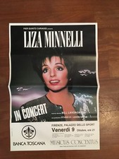 MANIFESTO,POSTER,LIZA MINNELLI IN CONCERT ,FIRENZE PALASPORT ITALIAN TOUR 1987