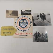 Fascia da braccio targa Florio 1963 locandina circuito Mantova 1948 e foto Osca