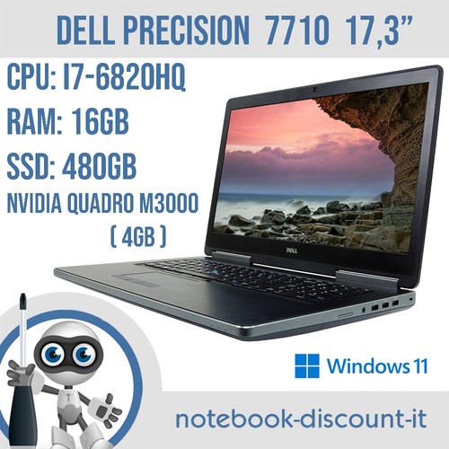 Notebook dell precision - notebook, 17,3"