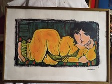 serigrafia firmata cantatore odalisca