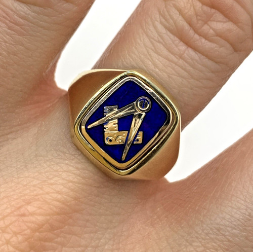 Anello massone oro - massone, 9ct