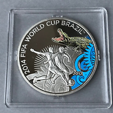 LAOS  Silver  1000 Kip  2012  BRAZIL  FIFA WORLD CUP  Proof