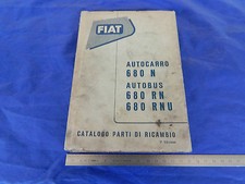 CATALOGO PARTI DI RICAMBIO ORIGINALE CAMION FIAT 680 N AUTOBUS 680 RN RNU 1953
