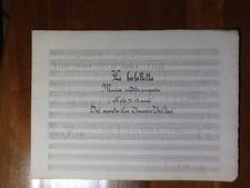 800/900 LA FARFALLETTA - MUSICA INEDITA COMPOSTA A 12 ANNI DAL CAV. V. BELLINI