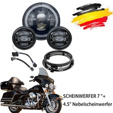 Per Harley Davidson Street Glide FARO LED 7"+4.5" Fendinebbia