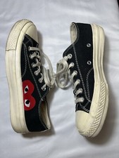 CONVERSE X Comme Des Garçons Play Chuck 70 Size 38 Men 5.5 Woman’s 7.5 Black