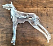 Cane Doberman in Vetro Soffiato a mano, splendido regalo e UNICO