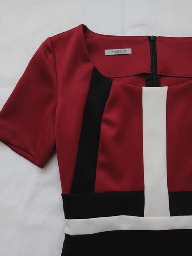 Elegante abito color block - elegante, color-block