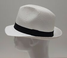 CAPPELLO PAGLIA BIANCO FASCIA
