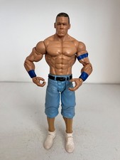 Wwe John Cena Mattel Wrestling Action Figure Serie Basic Blu Bianco Scarpe