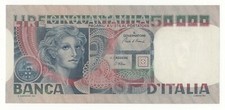50000 LIRE VOLTO DI DONNA DECR 11/04/ 1980