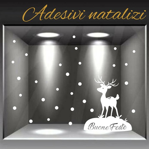 Vetrofanie natalizie adesivi - natalizie,