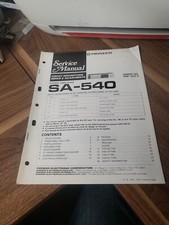 Pioneer SA-540 Amplificatore Manuale di servizio *Originale*