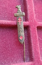 Ww2 Spilla PNF Anno XVI 1938 Gladio Giornata Delle Due Croci