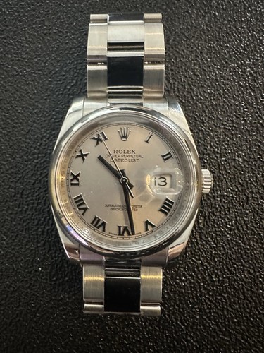 Rolex datejust argento ref - rolex, 36