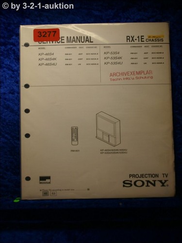 Manuale servizio sony kp - manuale, di