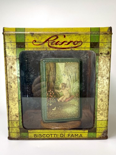 Scatola latta con - , vetro