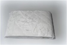 COPRILETTO TRAPUNTATO CON RICAMO SAN GALLO SVIZZERO RASATELLO COTONE 100%