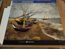 Poster litografia mostra LACMA Van Goghs barche da pesca sulla spiaggia