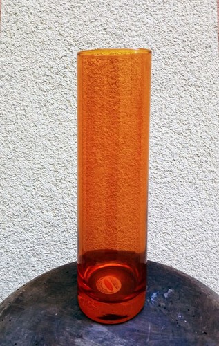 Vaso cilindrico vetro - , arancio