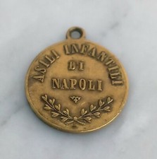 MEDAGLIA ASILI INFANTILI NAPOLI ITALY medal Original 1897 Naples kindergarden