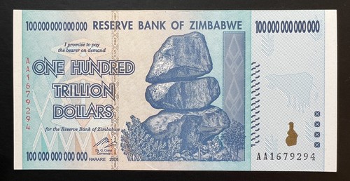 Zimbabwe 100 trilioni - , di