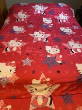 Piumino trapuntato reversibile Sanrio Hello Kitty rosa scuro e chiaro doppio tg 84x62