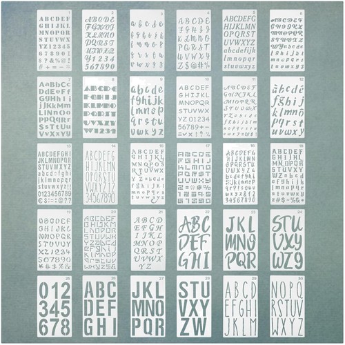Stencil lettere numeri - 30,