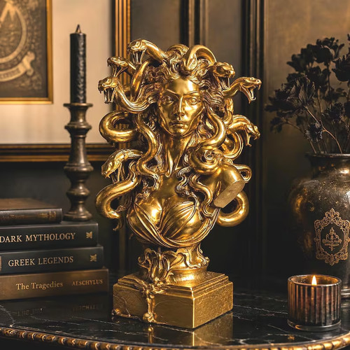Busto medusa colore oro - colore,