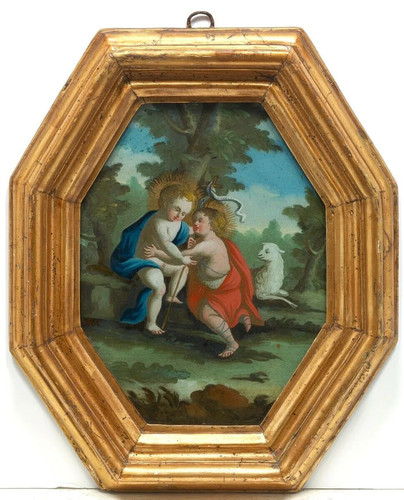 Antico olio vintage - , xviii