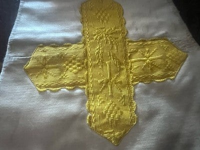 Stola liturgica bianca con