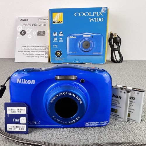 Nikon coolpix w100 blu - 13,2, mp