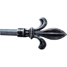 BASTONE BASTONI PER TENDA ESTENSIBILE CM.120 - 200 SERIE GIGLIO NERO ANTICATO