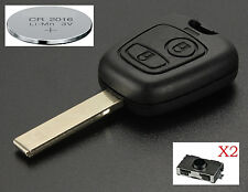 GUSCIO CHIAVE SCOCCA COVER TELECOMANDO PEUGEOT 307 207 107 308 +2 SWITCH +CR2016