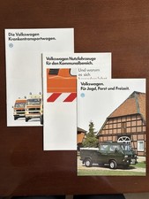 3 depliant VW - Veicoli Commerciali Volkswagen - 1986 e 1987 - buone condizioni
