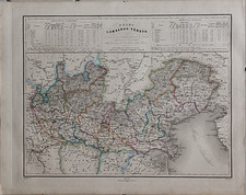 Mappa 1860 Regno Lombardo Veneto Venezia Milano Brescia Bergamo Verona Padova