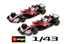 2x Modellini Ferrari SF-25 Lewis Hamilton + Charles Leclerc Scala 1/43 Burago
