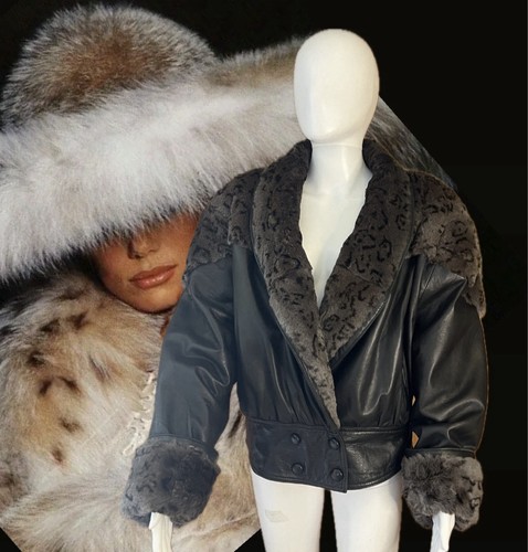 Giacca pelle carole anni 80 - pelle,