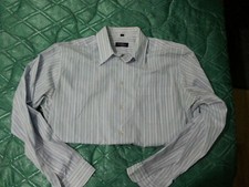 lotto 49b camicia classica uomo SEVEN MILES tgL/41/42 bianca righe rosso celeste