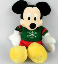Pupazzo TOPOLINO peluche da collezione Walt Disney Store 2009 Natale vintage