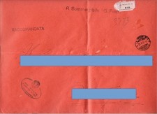 REGIA MARINA - REGIO SOMMERGIBILE GIUSEPPE FINZI  - BUSTA FRANCHIGIA CON ANNULLI